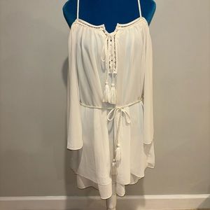 On The Road, Women’s dress, off the shoulder, drape sleeves, Greek goddess look